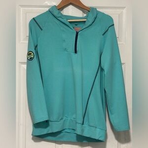 Wears Woody Bamboo Blend Pullover Sweater Aqua Turquoise XL USA Made